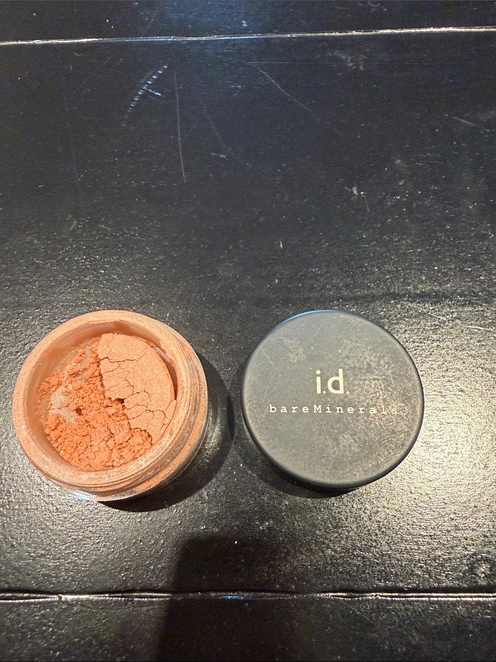 bareMinerals loose blush powder in warm coral-peach